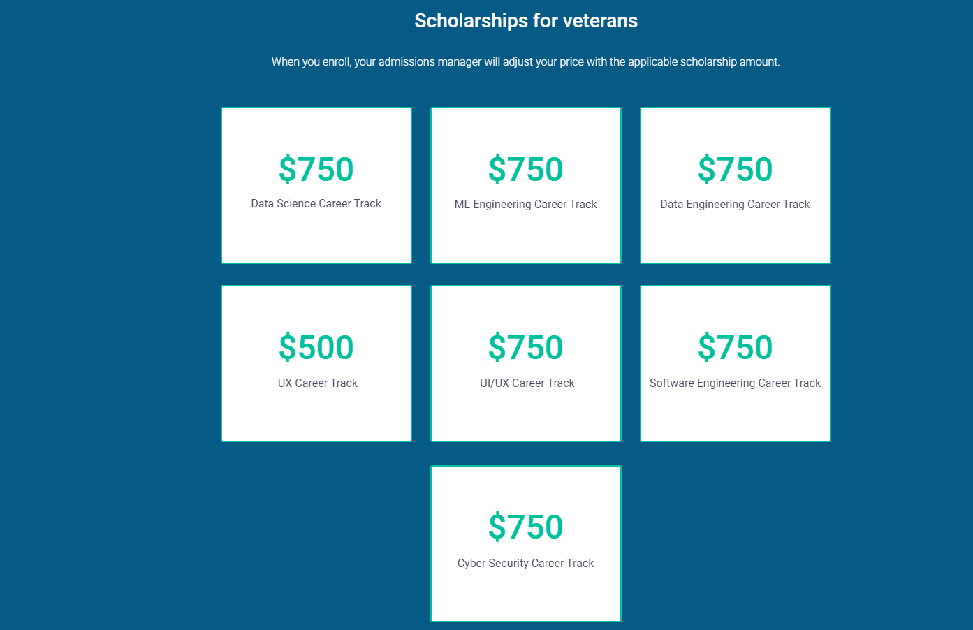 Scholarships for veterans